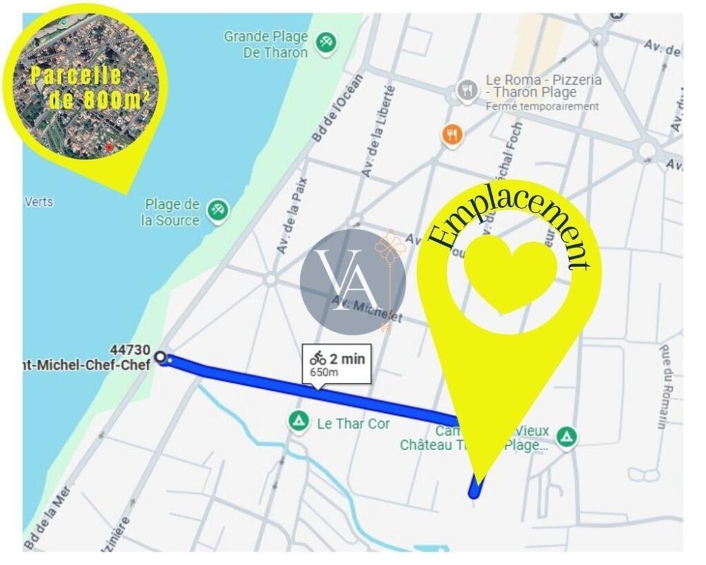 Photo 2 : Terrain Idéal à Tharon-Plage, 800 m² Proche Mer