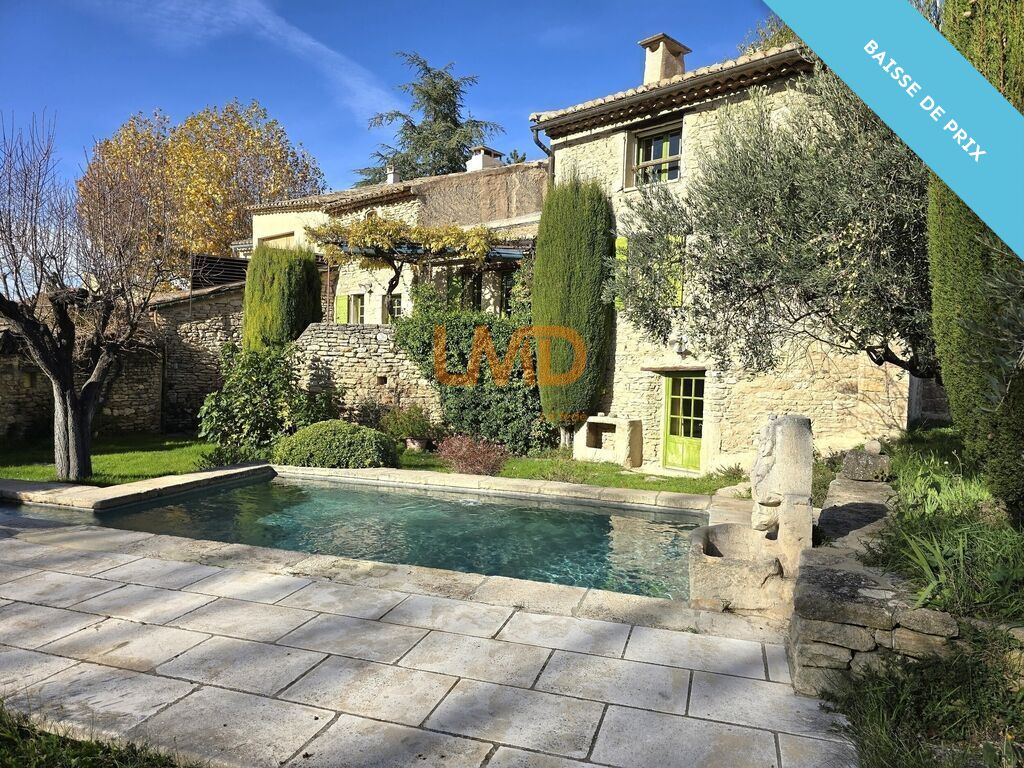 Photo 1 : Authentique mas du 18ᵉ à Gordes avec piscine et vue panoramique