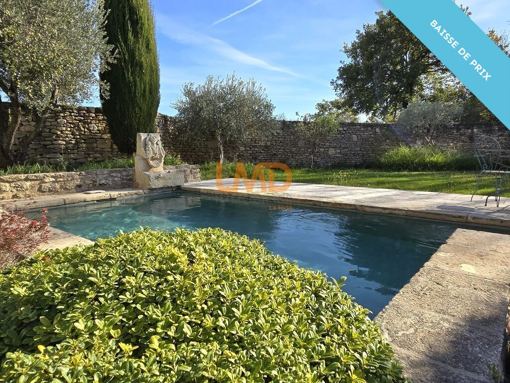 Photo 2 : Authentique mas du 18ᵉ à Gordes avec piscine et vue panoramique