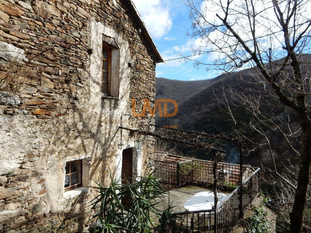 Photo 1 : Vue vallée plein sud – Authentique maison cévenole