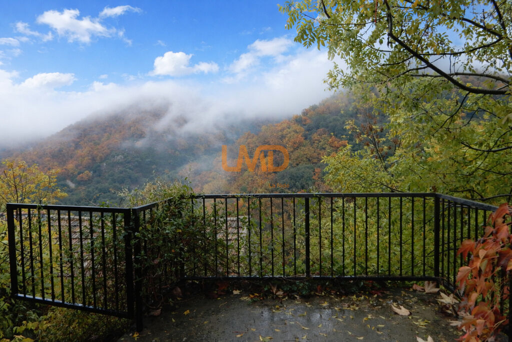 Photo 2 : Vue vallée plein sud – Authentique maison cévenole