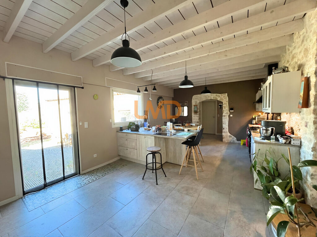 Photo 11 : Mas pierre rénové DPE A 3 suites terrain plat vue dégagée