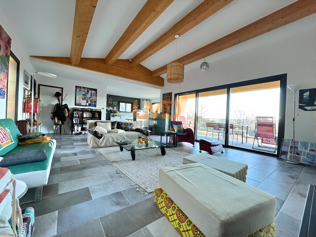 Photo 5 : Villa plain pied vue mer piscine DPE A Callas 125 m2