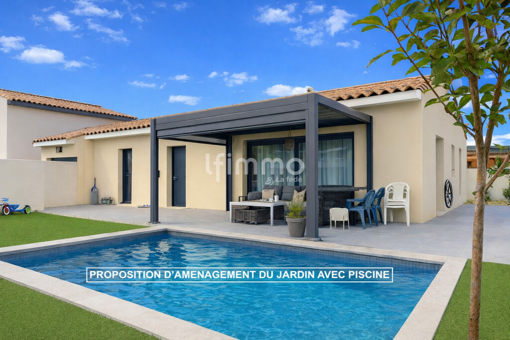 Photo 7 : Maison T4 -108 m² Moussan, jardin, pergola bioclimatique, clim