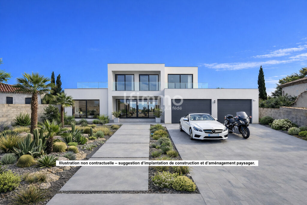 Photo 2 : Terrain à La Palme – Vue imprenable mer & étangs