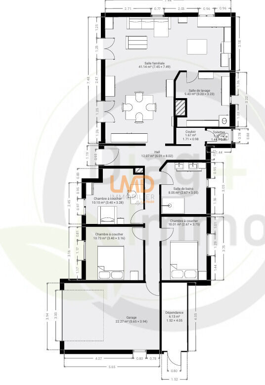 Photo 20 : Villa plain pied piscine oliveraie calme Figanieres