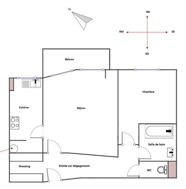 Photo 10 : Appartement 2 pièces, balcon, parking