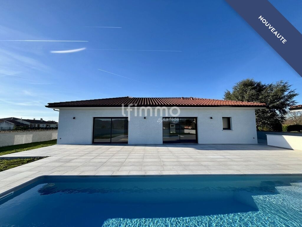 Photo 2 : Maison neuve de plain-pied avec piscine et vue Pyrénées