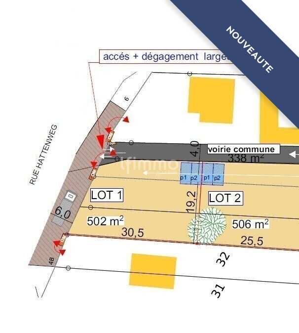 Photo 2 : Terrain à bâtir 506 m² Preuschdorf