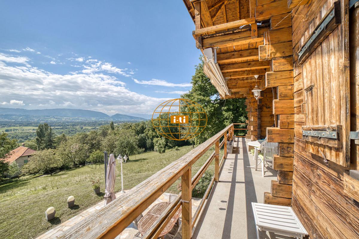 Photo 1 : ELEGANT CHALET MADRIER : 9 PIECES / 4 CHAMBRES 170 M² HABITABLES (273 M² AU SOL) - GRAND TERRAIN ARBORE : 4 180 M² AVEC PISCINE - CONTAMINE SUR ARVE (HAUTE SAVOIE)