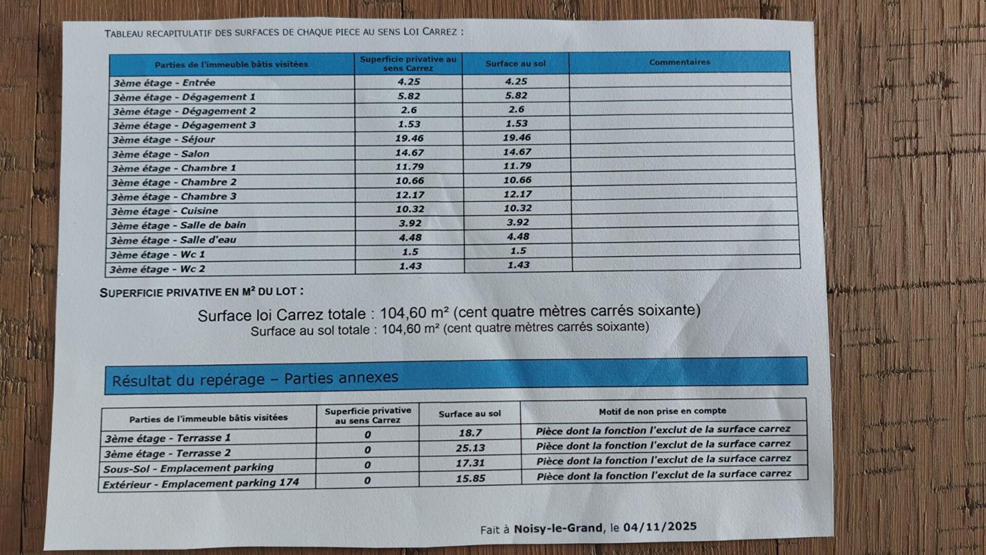 Photo 17 : APPARTEMENT TERRASSE FAMILIAL AVEC BEAUX EXTERIEURS - 5 PIECES (3CH) : 105 M² CARREZ (118 M² utiles) - NOISY-LE- GRAND OUEST