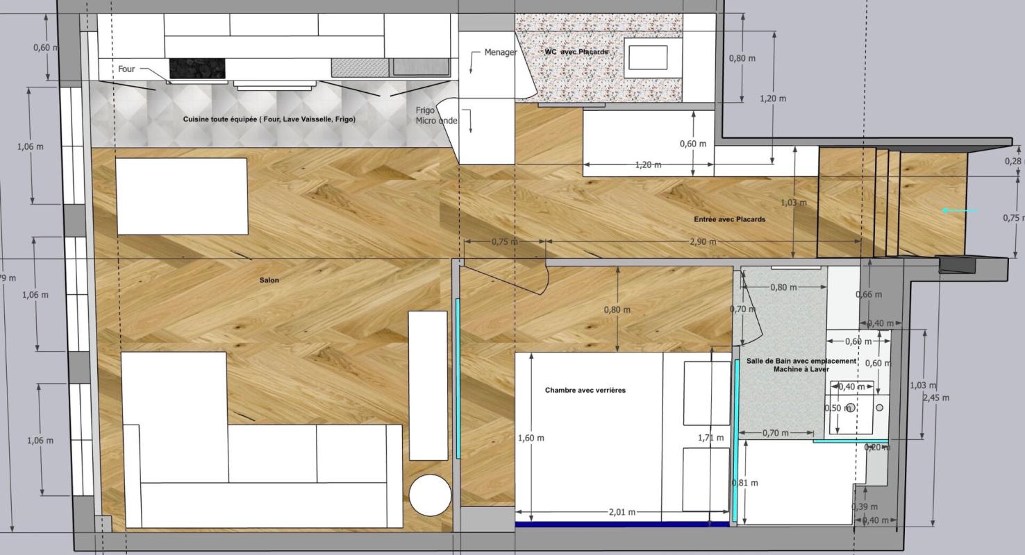 Photo 11 : Appartement Paris 2 pièce(s) 31 m2